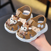 男女童百搭防水宝宝可爱防滑卡通沙滩防踢学步鞋 儿童包头凉鞋 夏季
