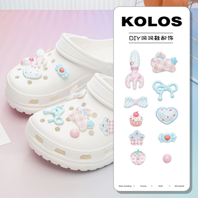 甜点兔子洞洞鞋配饰适配crocs