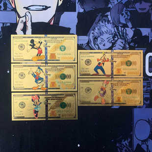 2022年迪士尼动漫米老鼠米奇老鼠卡通奇纪念周边迪士尼外国收藏钞