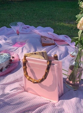 现货 HAI英国小众设计师品牌2021年复古竹节手提真丝腋下包凯西西