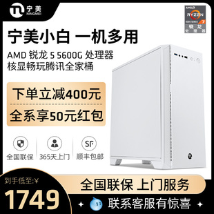 5600G 8600G 组装 电脑主机AMD新品 APU整机 8700G电竞吃鸡3A游戏家用AI办公台式 锐龙R5 5700G 宁美国度台式