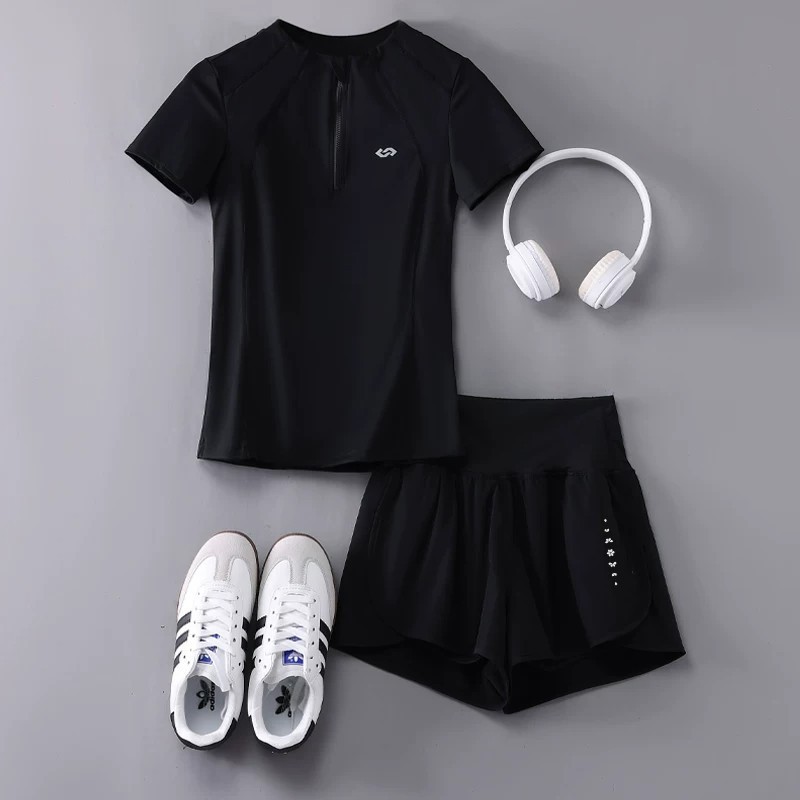 健身服女速干跑步运动套装夏季2026新款户外晨跑健身房显瘦瑜伽服