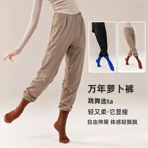 舞蹈裤现代舞蹈服大码春夏外穿锥形萝卜裤运动训练形体服女束脚裤