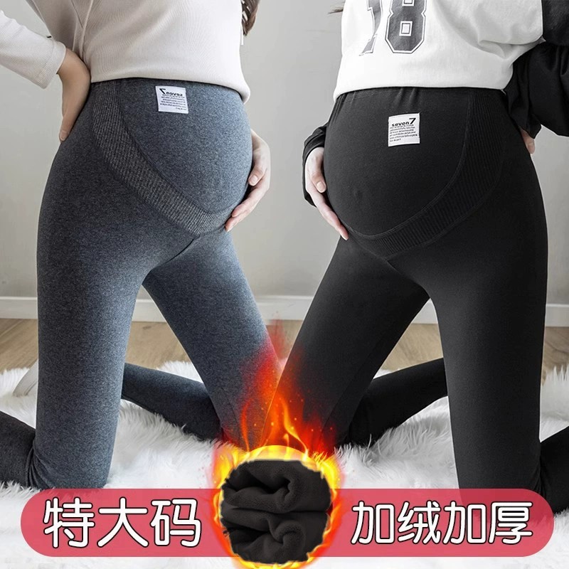 孕妇裤子打底裤春秋2026新款羊羔绒加绒加厚不勒肚子保暖裤孕妇装