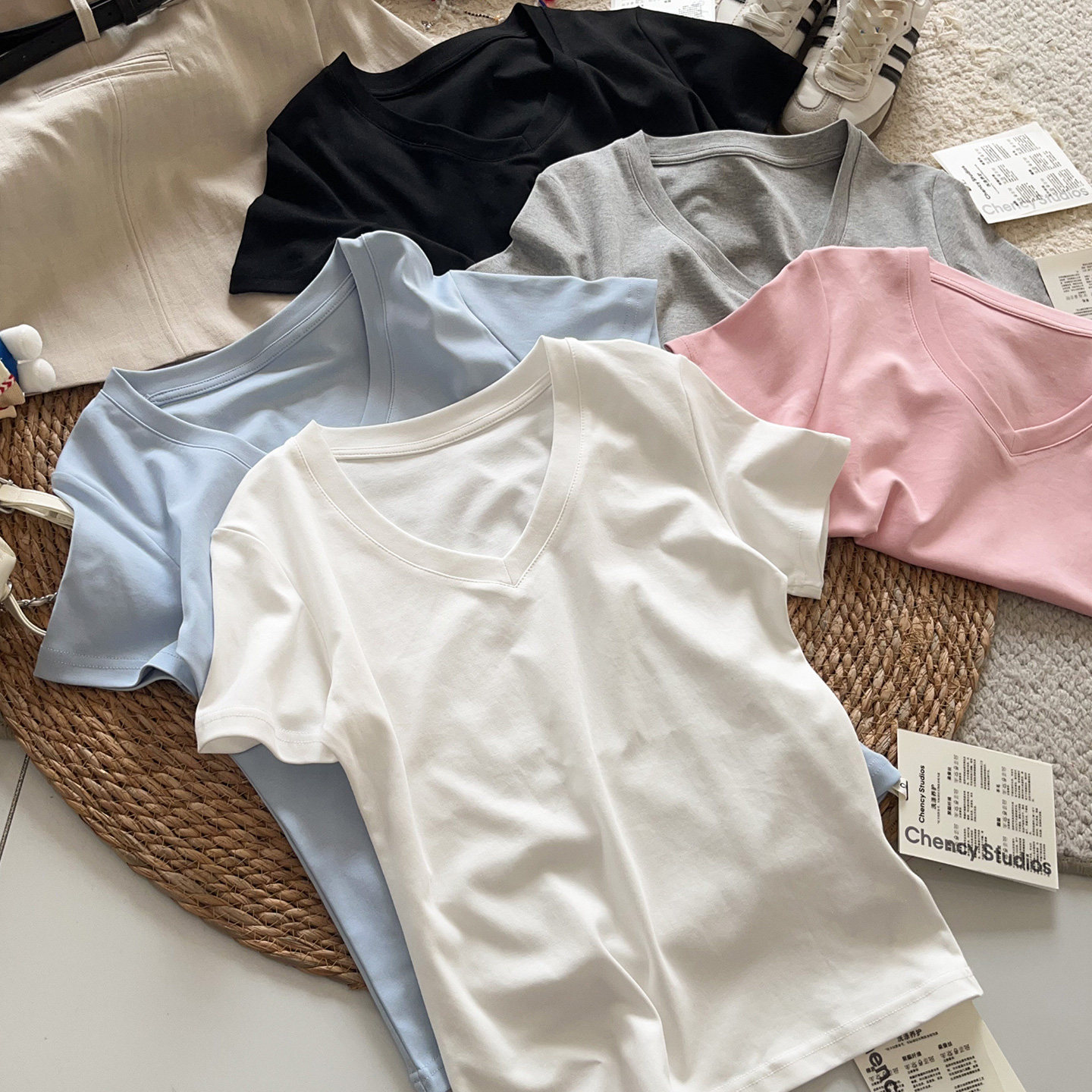 中长款短袖速干瑜伽上衣普拉提罩衫大码宽松显瘦健身服女跑步运动