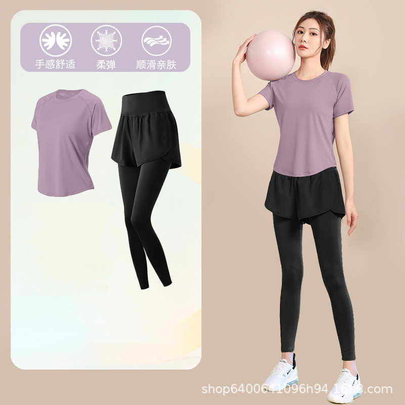 瑜伽服套装女跑步运动健身房晨跑新款专业速干衣春季时尚感