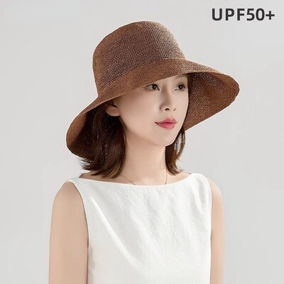 草帽女款遮阳帽2026新款草编渔夫帽子防晒太阳帽大头围夏季百搭帽