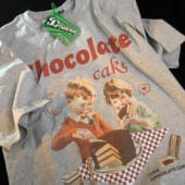 今天只有可爱和快乐 夏季 美式 Daiwing 盐酷风卡通古着情侣短袖 t恤