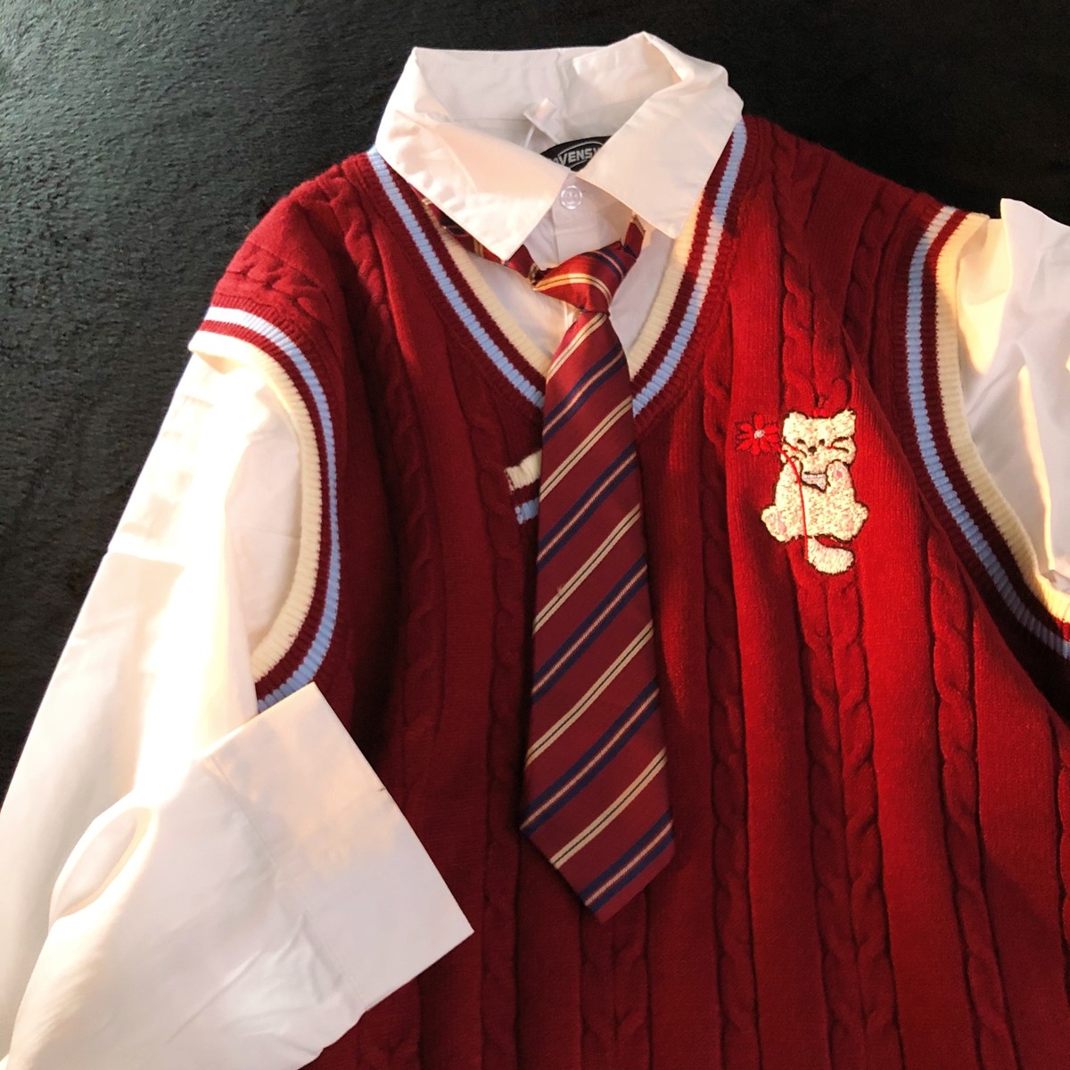 Daiwing 近期麻瓜生活 秋冬慵懒情侣针织外套学院衬衫假两件毛衣