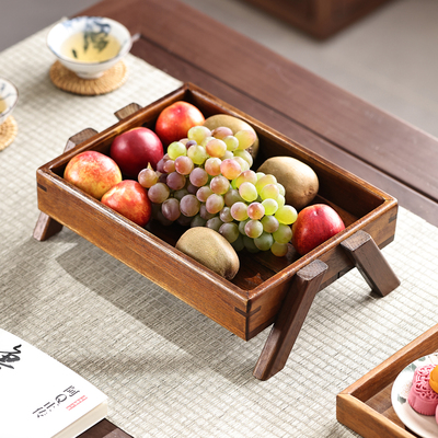 泰国实木东南亚风摆件复古果盘