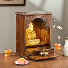 异丽实木小型佛龛供桌佛台财神供奉台柜子神龛桌面迷你佛柜佛龛柜