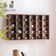 异丽实木中式 博古架墙上茶室茶壶展示架茶杯架子茶具收纳架置物架