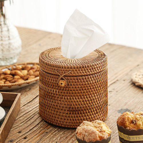 新中式客厅纸巾盒家用餐巾收纳盒