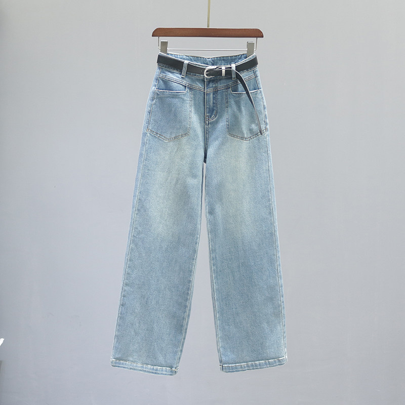 复古高腰直筒牛仔裤女2026春季新款时尚宽松休闲百搭窄版阔腿裤子,女装/女士精品,牛仔裤,淘宝优惠券,粉丝福利购,淘宝优惠卷