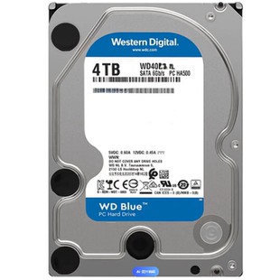 西数4TB蓝盘64M 西数 WD40EZRZ 机硬盘 电脑机械数据盘台式