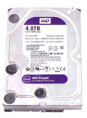 WD/西部数据WD40PURX 4TB紫盘 监控硬盘台式机硬盘新款