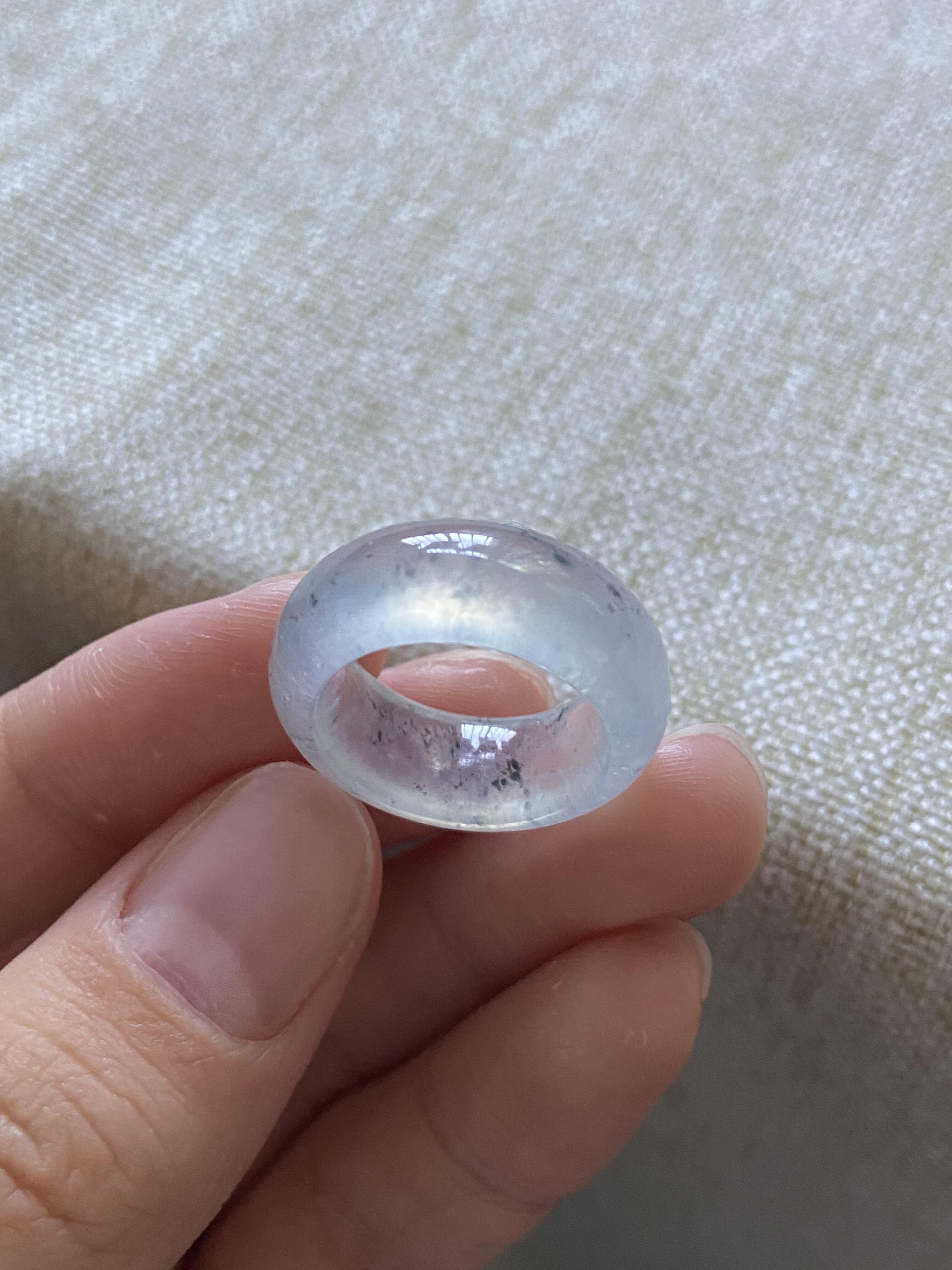 6号圈高冰乌鸡翡翠指环