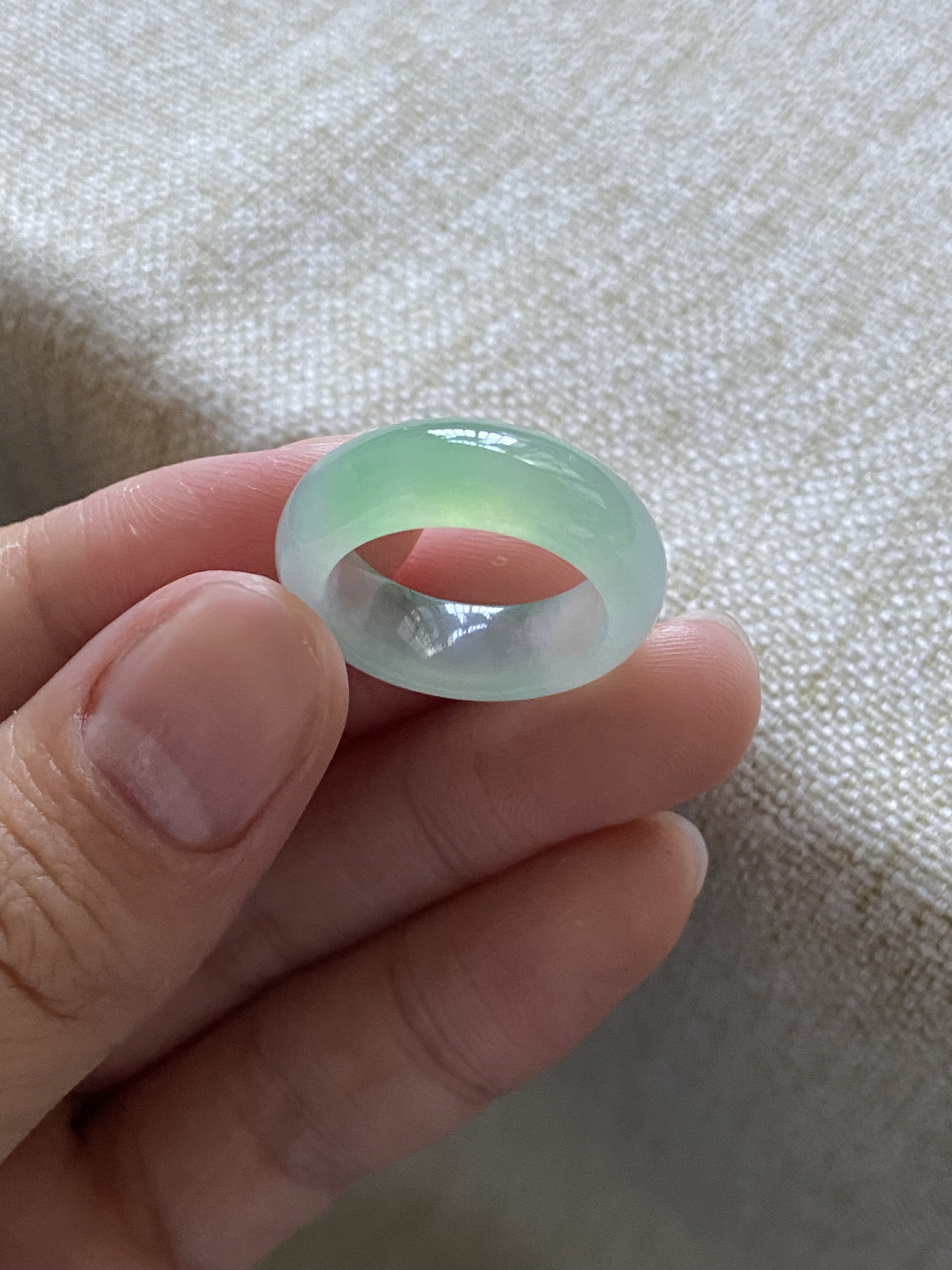 7号圈冰甜绿翡翠指环