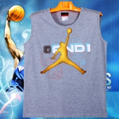 男夏季 宽松运动加肥加大码 纯棉篮球坎肩背心无袖 T恤宽肩外贸美式