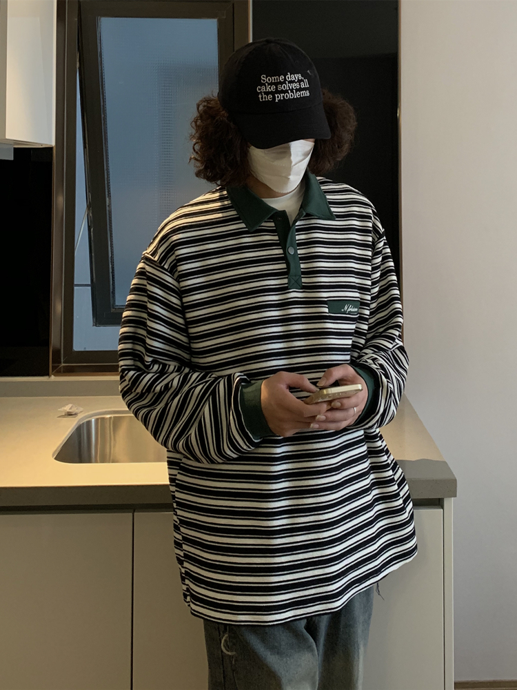 UPDAWWANG撞色宽松卫衣