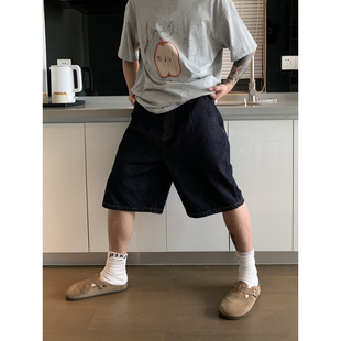 水洗明线气质短裤 UPDAYWANG复古潮流五分裤 休闲 牛仔短裤 潮 男