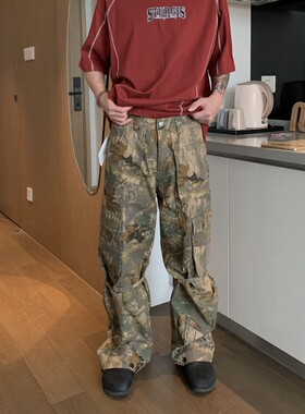UPDAYWANG迷彩大口袋休闲裤百搭