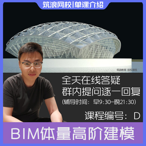 高阶BIM体量精讲视频教程建筑设计等级考试斑马老师筑浪网校