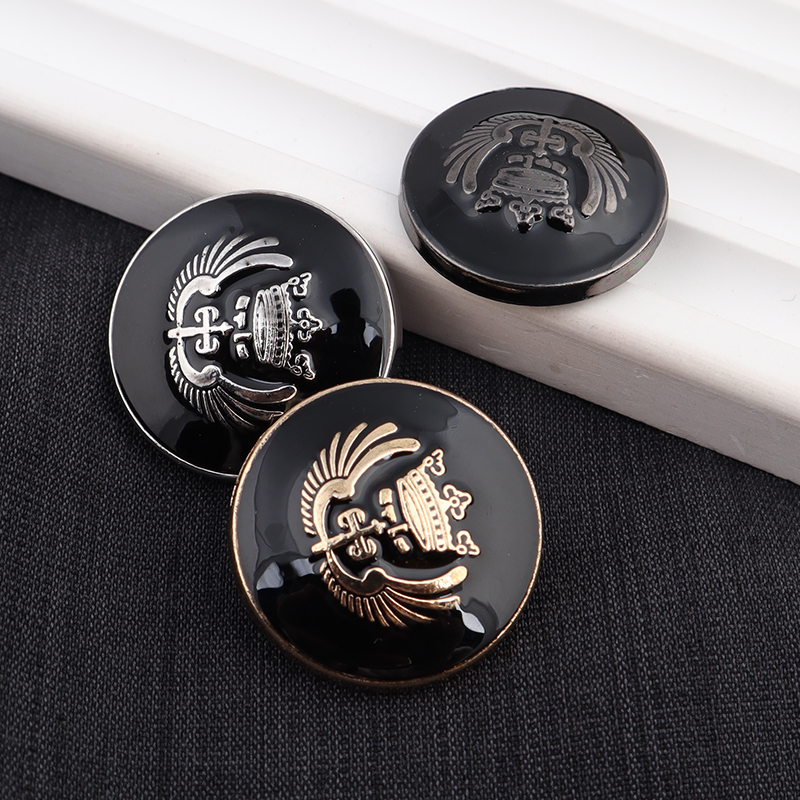 金属纽扣黑色金属外套大衣钮扣