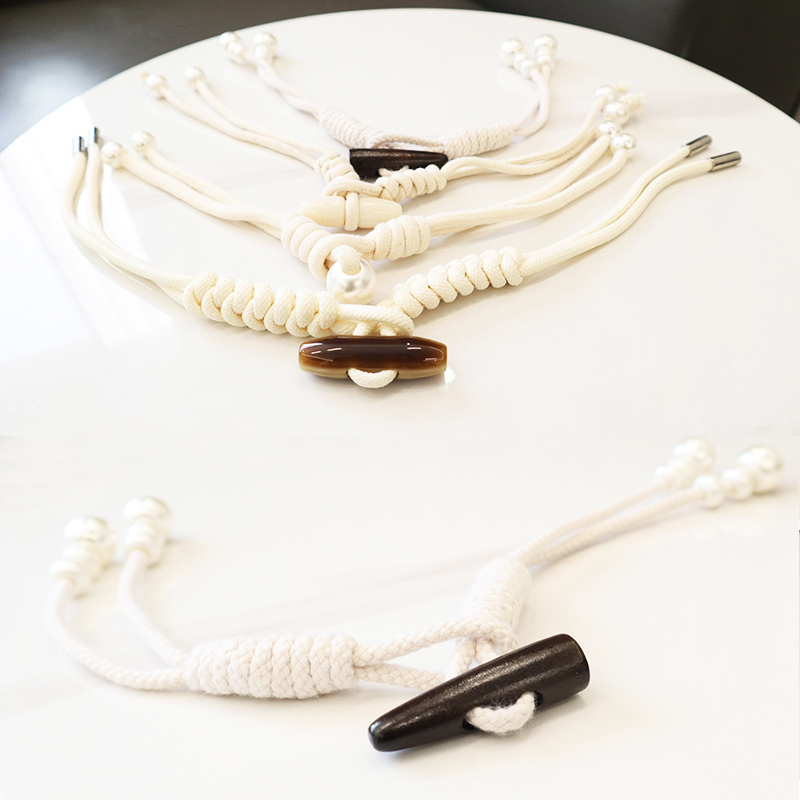 DIY对扣树脂大衣风衣加长棉线