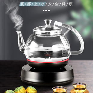 德源全自动底部上水电热烧水壶提梁壶玻璃煮水壶泡茶专用茶具小型