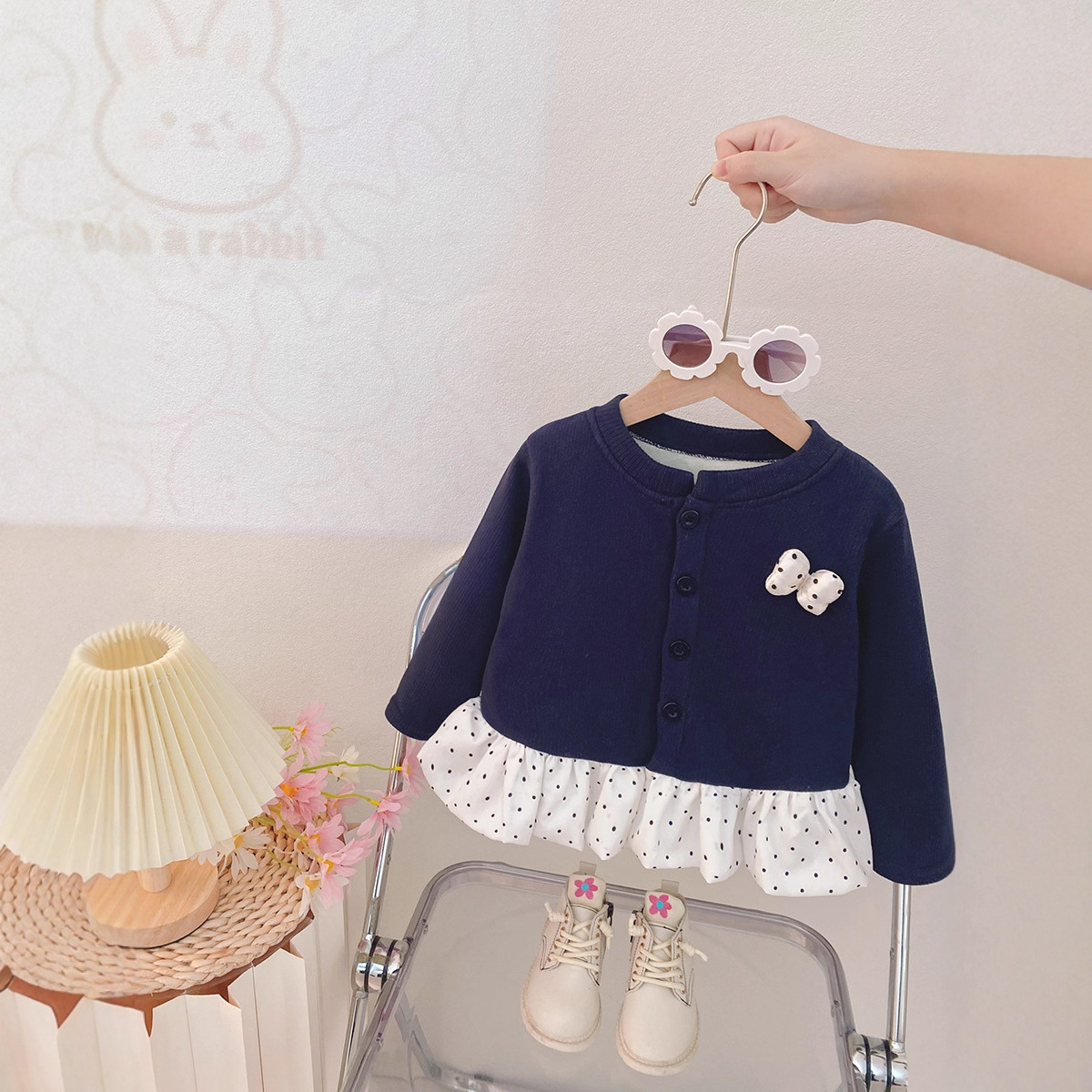 2025新款儿童秋冬女童洋气针织开衫女孩休闲时尚上衣