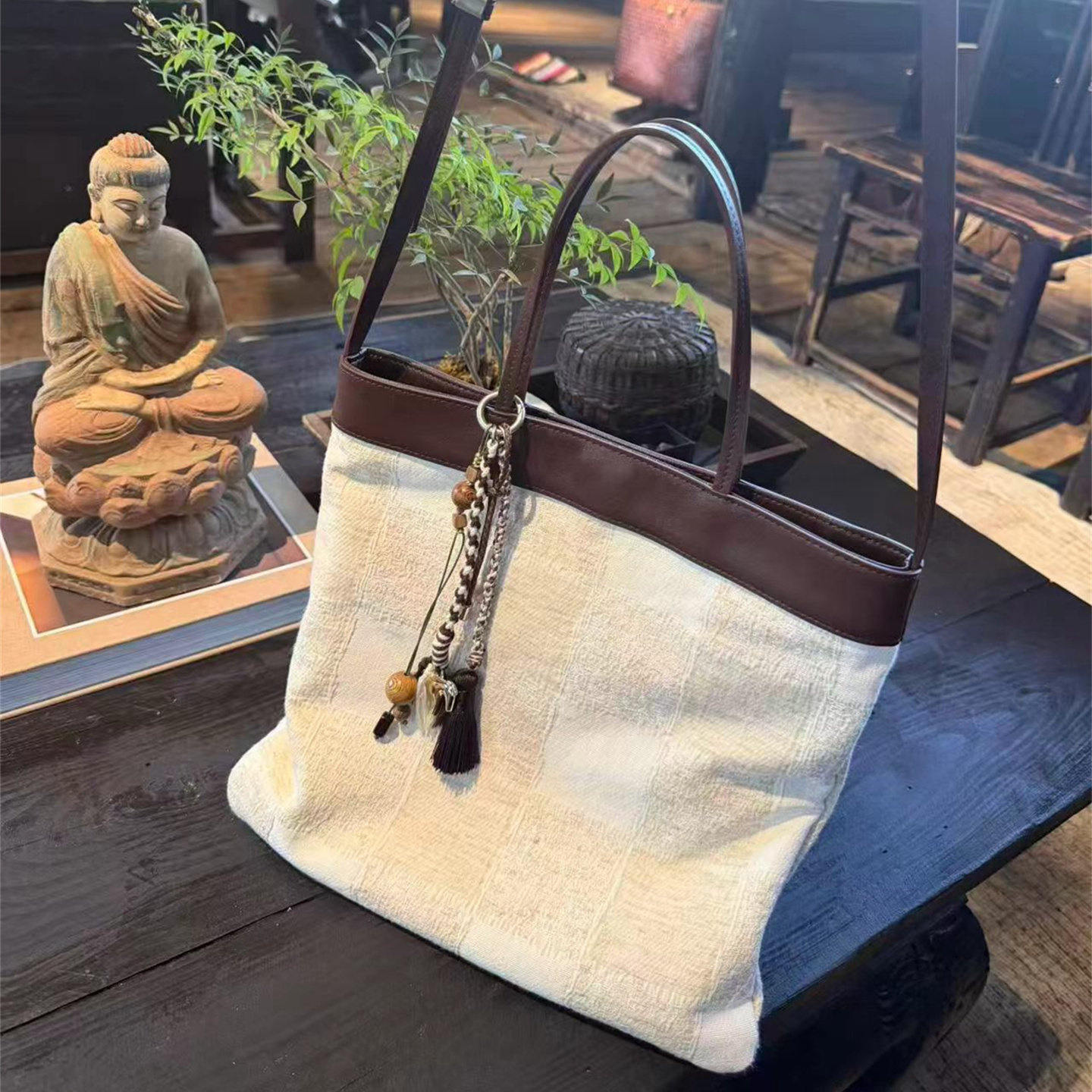 帆布托特包女大容量手提单肩包