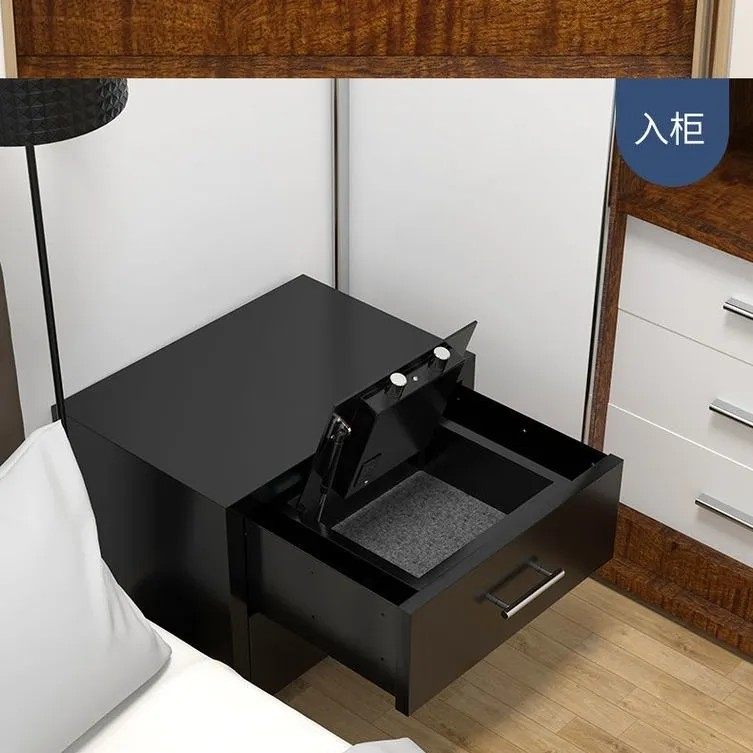 正品虎牌上翻式保险柜入地入柜小型隐藏式防盗保险箱家用抽屉车载