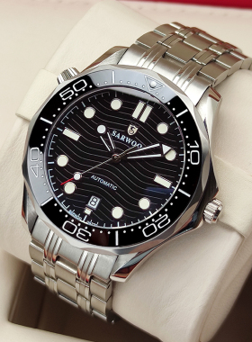 正品男士手表男全自动机械表海马300防水夜光潜水表十大品牌男表