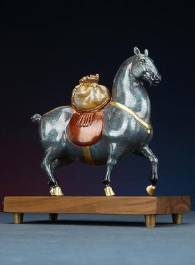 铜天下铜《马上彩有钱》马摆件居办公福室祝B-C1099礼品装饰家品