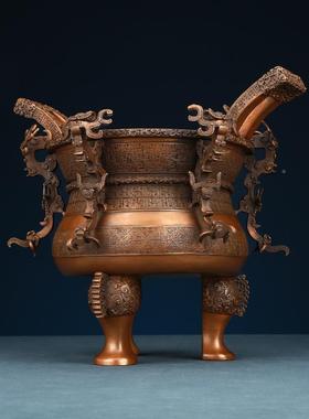 子紫铜紫铜王子王午鼎摆件办艺家公室居工品