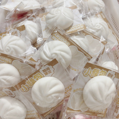 湿软手感慢软粘仿真小笼包慢回弹捏捏乐解减压模型道具一件代发