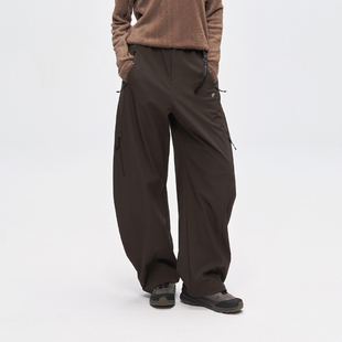 拼接多口袋宽松轻户外休闲弯刀裤 半圆原创女装 秋季 运动 女 2025