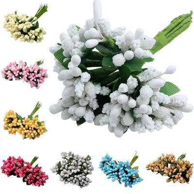 12朵玻璃带叶珠花手工diy糖盒