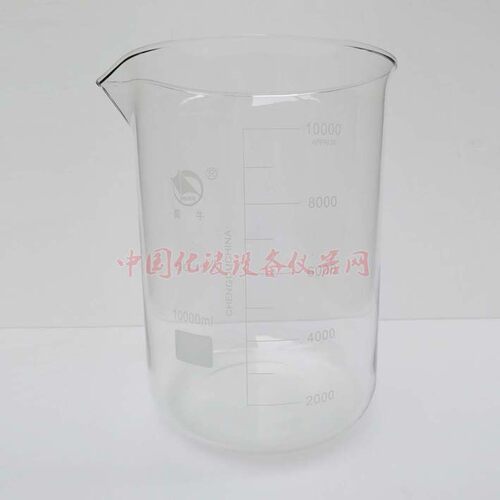 玻璃低型烧杯10000ml 耐高温加厚量杯 实验室液体试剂杯 刻度水杯