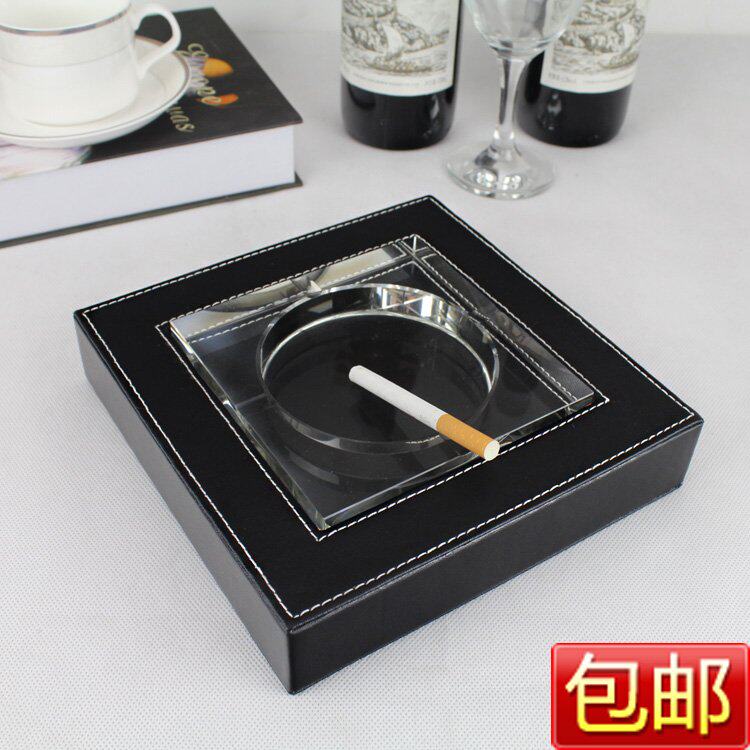 手工欧式水晶玻璃烟灰缸大号可爱家用办公室客厅个性潮流创意定制