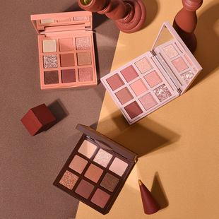 戈戈舞倾慕丝绒九色眼影盘珠光豆沙南瓜色裸色哑光高光自然裸妆