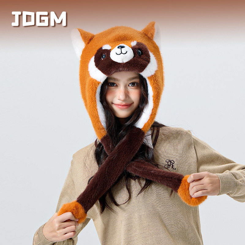 正版卡通耳朵会动小浣熊毛绒加厚保暖秋冬女帽子护耳帽可爱套头帽,模玩/动漫/周边/娃圈三坑/桌游,动漫T恤/鞋帽/服装,淘宝优惠券,粉丝福利购,淘宝优惠卷