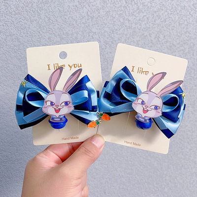 卡通儿童发夹兔子警官洛丽塔头饰