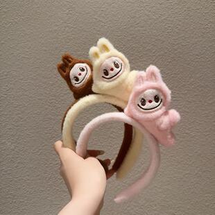新款可爱卡通拉布布毛绒发箍搞怪发卡洗脸创意少女发饰品儿童头箍