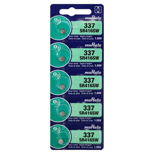 【原索尼】muRata手表电池337 SR416SW氧化银纽扣电池1.55v电子