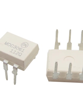 散新ON MOC3061 直插DIP-6 白色高速光耦 三端双向可控硅光隔离器