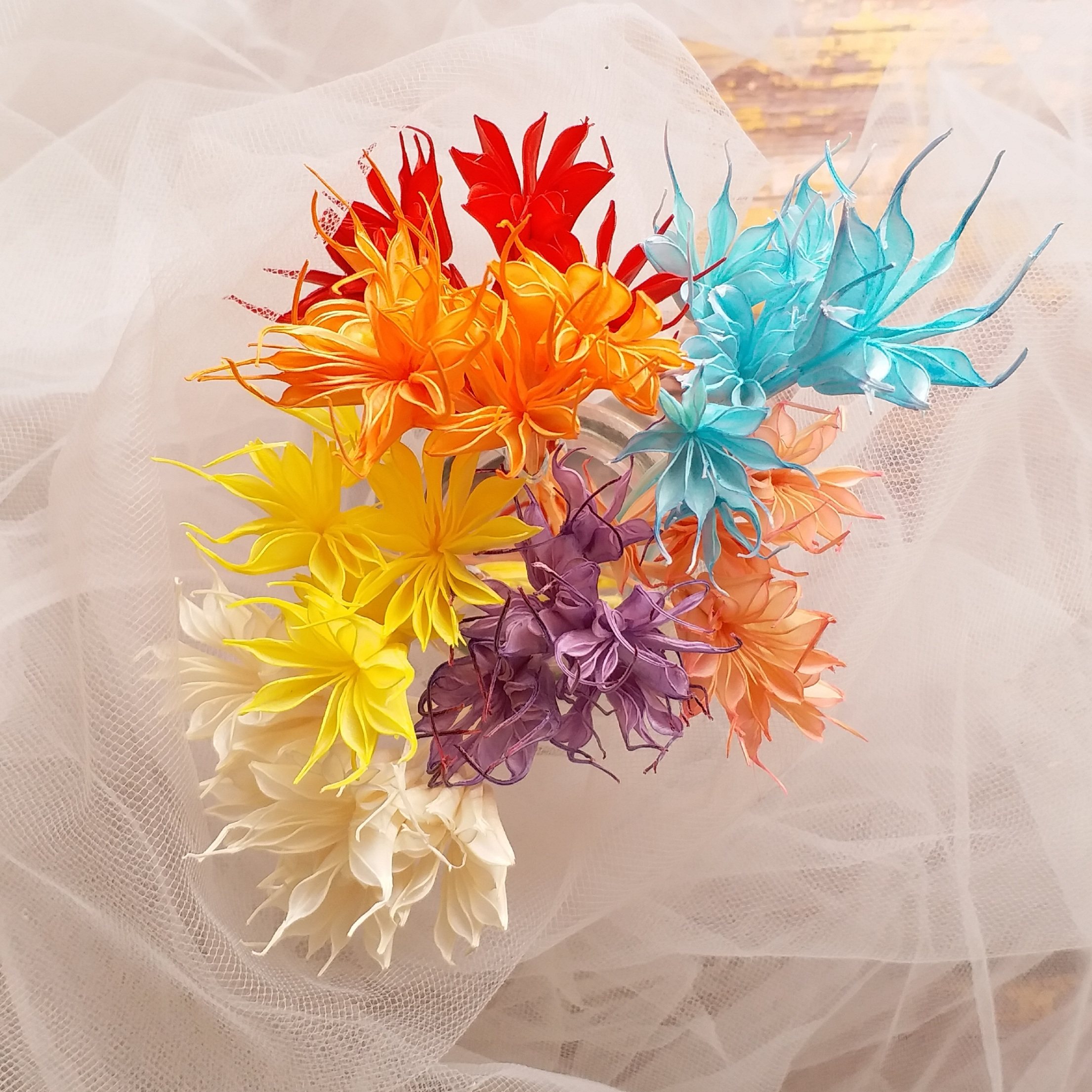 国产八角花干花永生花手工diy材料包玻璃罩花盒装饰配材5枝装