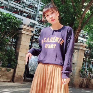 春秋女装日单studio clip毛圈棉百搭宽松休闲学生卫衣上衣