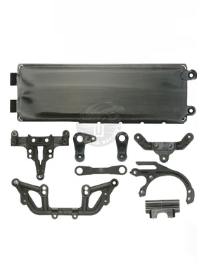 XV01 电池仓盖舱门 转向臂 转向桥 混碳 强化K部件 田宫#54446